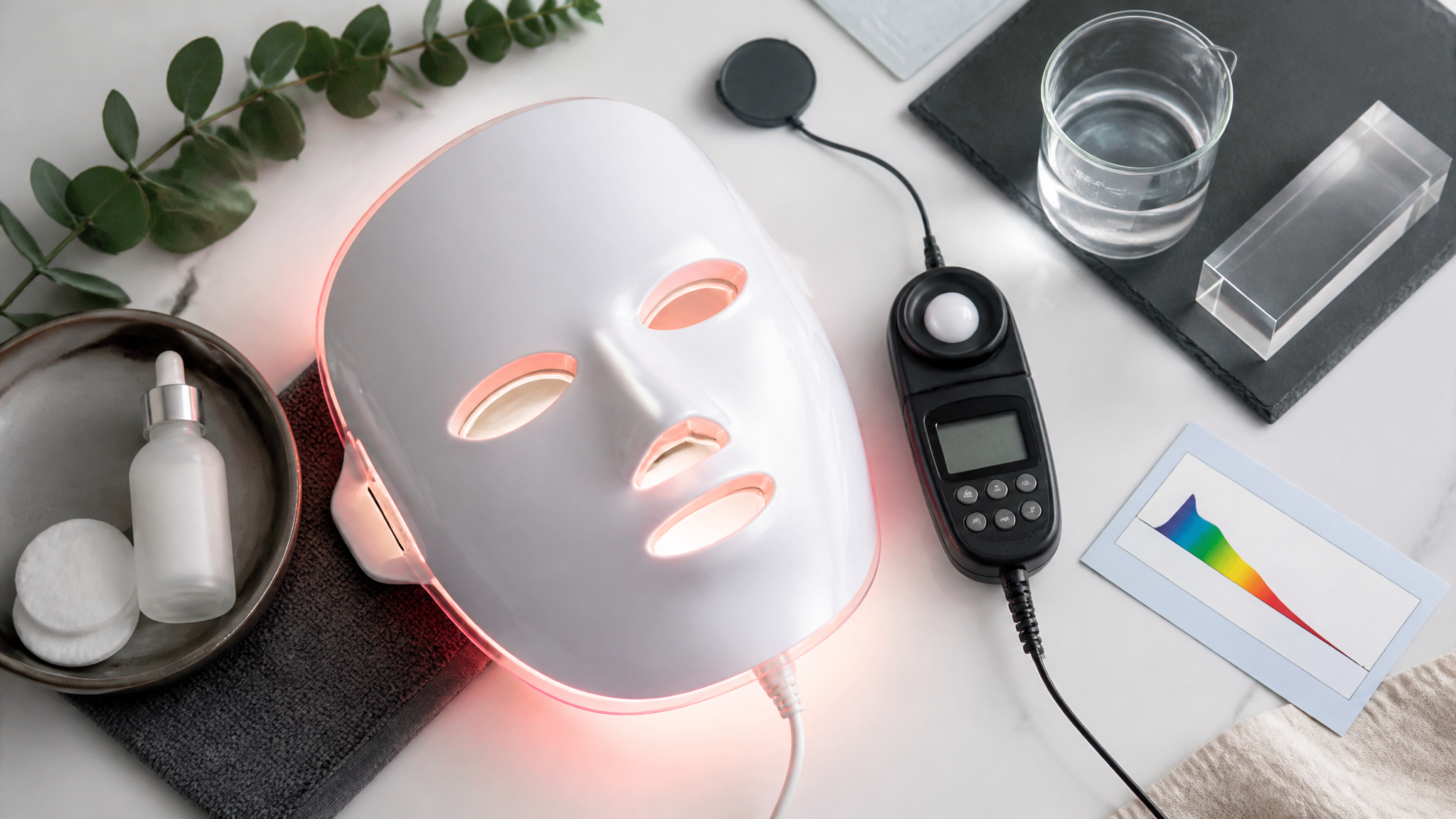 Rechargeable LED Face Masks Compared: Irradiance, Wavelengths, and FDA Clearance
