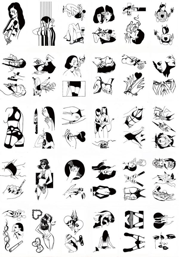 Removable sticker tattoos