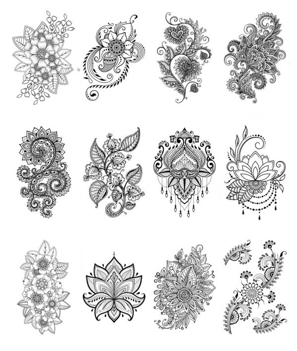 Metallic tattoo stickers