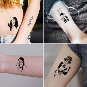 Metallic sticker tattoos