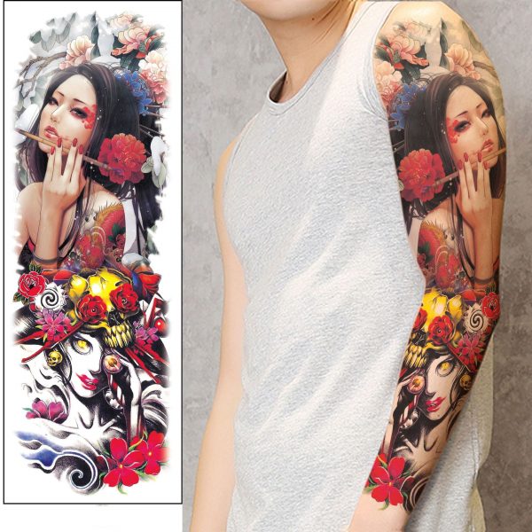 Full arm tattoo sleeve stickers