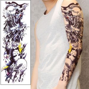 Large tattoo sleeve stickers for men