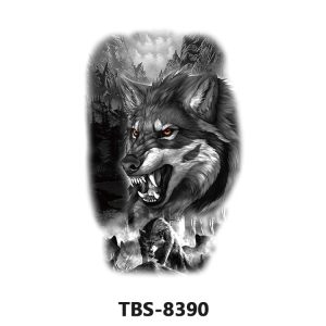 Wolf pattern design fake tattoo stickers