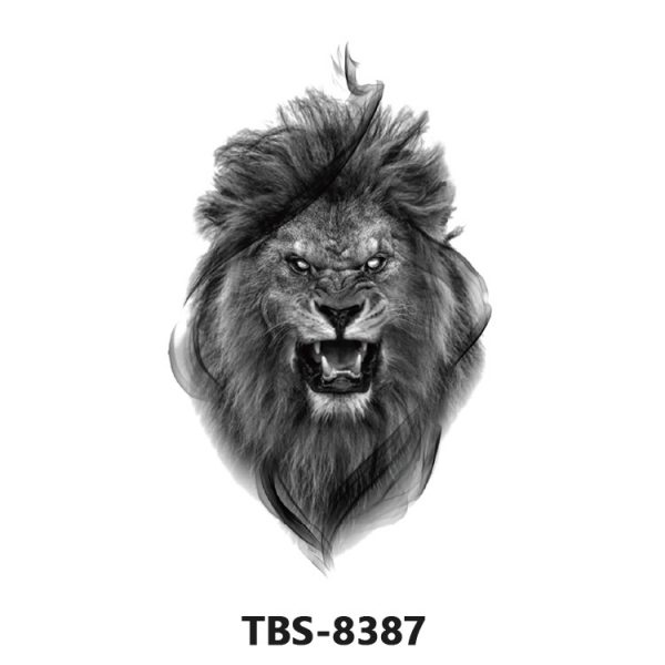 Lion pattern fake tattoo stickers